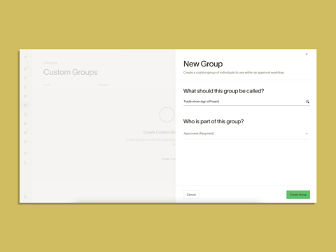 Custom Approval Groups